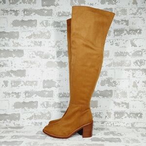 New SEYCHELLES Paradise City Brown Faux Suede Over The Knee Boot H23